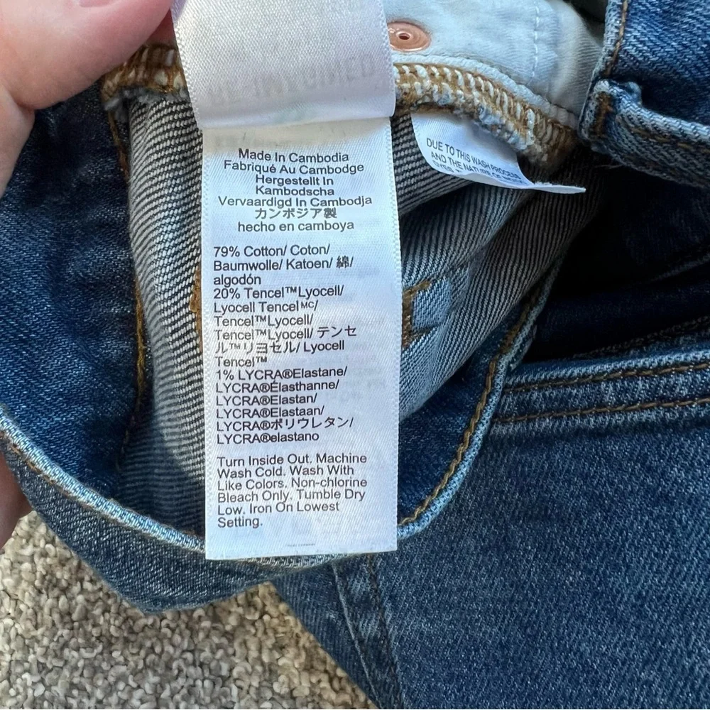 J Crew Essential Straight Jean High Rise Ankle Medium‎ Wash, Size 26
